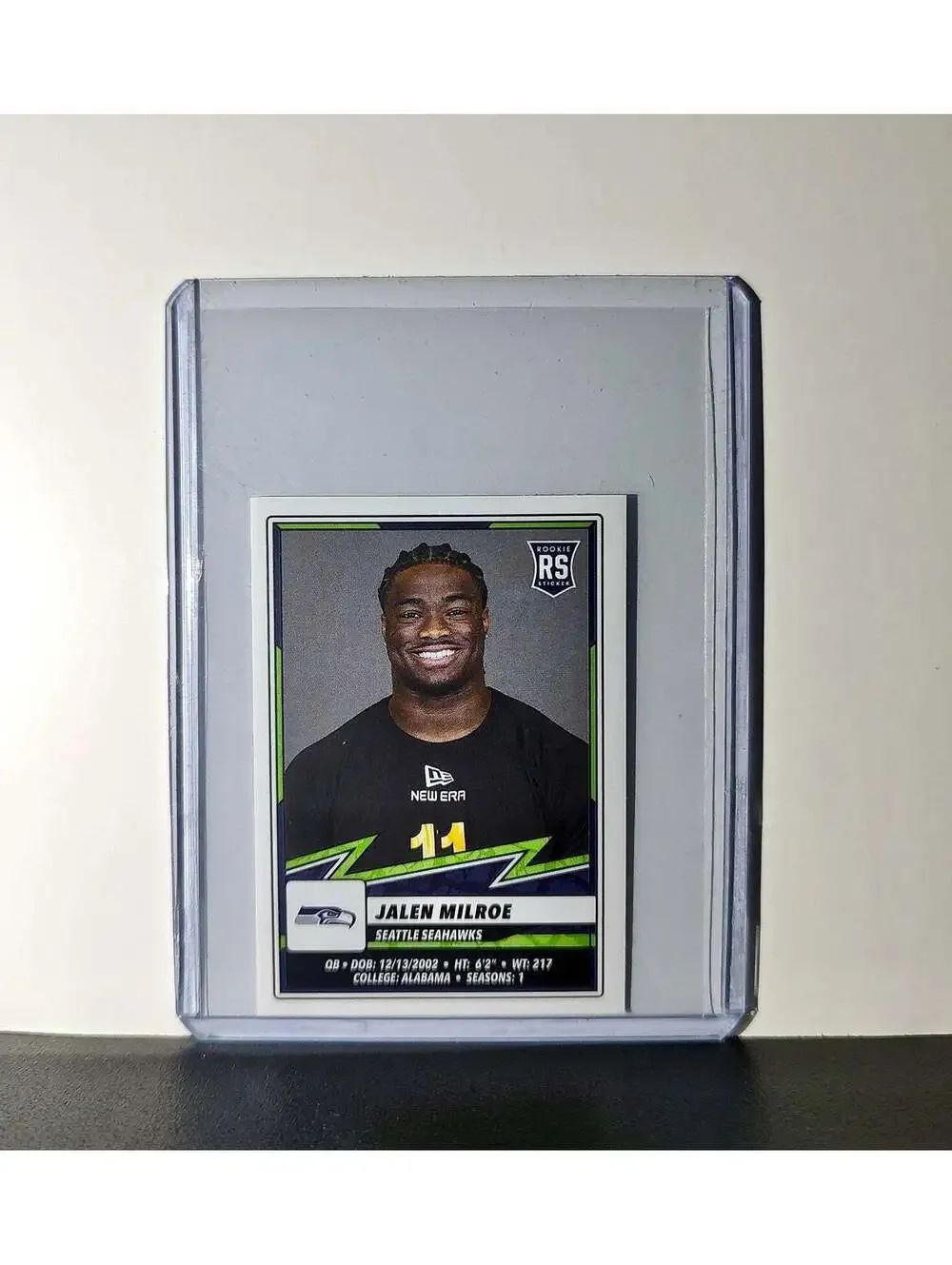 Jalen Milroe Rookie 2025 Panini NFL #544 Sticker Seattle Seahawks
